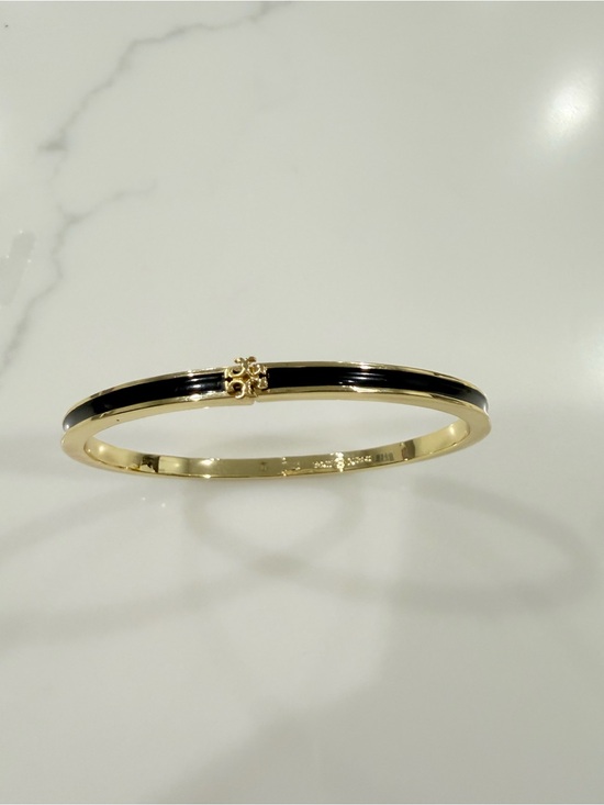 Tory Burch Jewelry - Tory Burch designer black gold enamel gold bracelet elegant contemporary jewelry